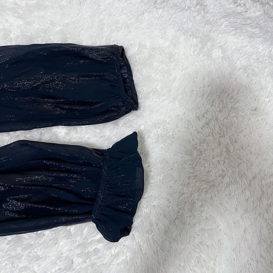 極美品✨マックスマーラ シルク混 ロングワンピース マキシ丈 Aライン ラメ