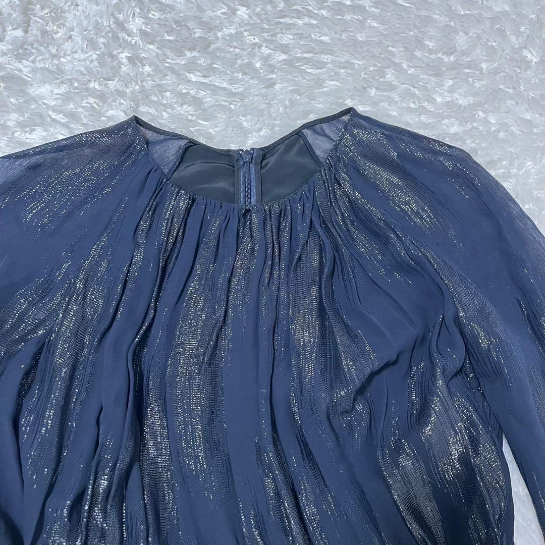 極美品✨マックスマーラ シルク混 ロングワンピース マキシ丈 Aライン ラメ