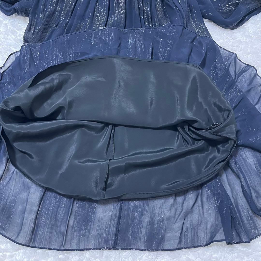 極美品✨マックスマーラ シルク混 ロングワンピース マキシ丈 Aライン ラメ