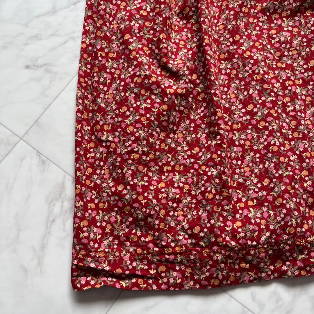 PINK HOUSE パッチワーク　ロングワンピースピンタック フリル 日本製