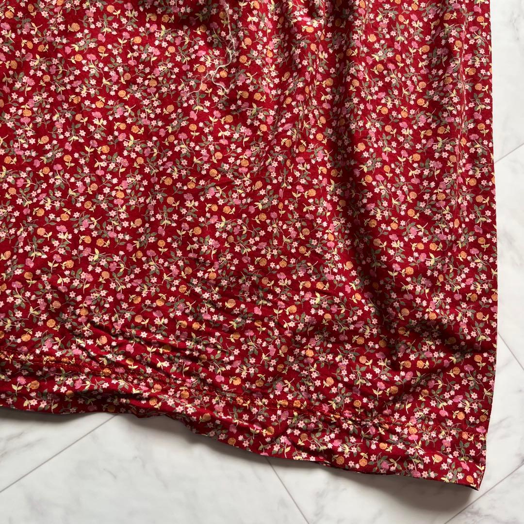 PINK HOUSE パッチワーク　ロングワンピースピンタック フリル 日本製