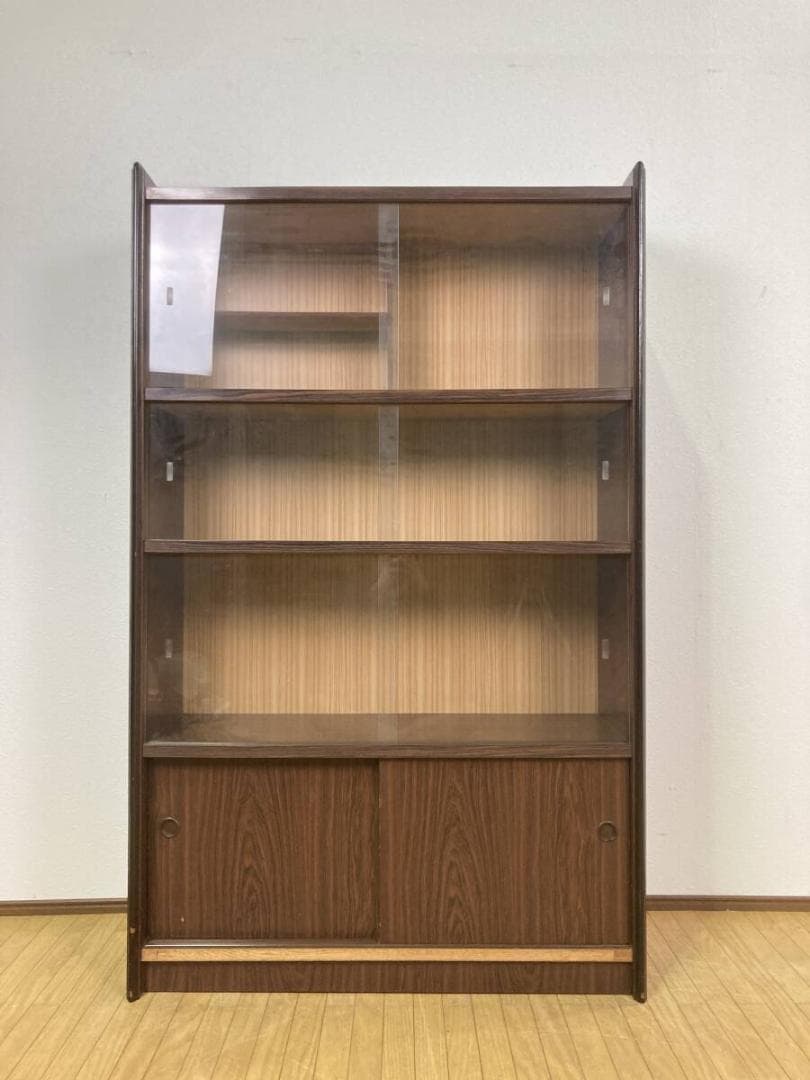 3面ガラス 昭和レトロ おしゃれ 飾り棚 コレクションボックス ショーケース