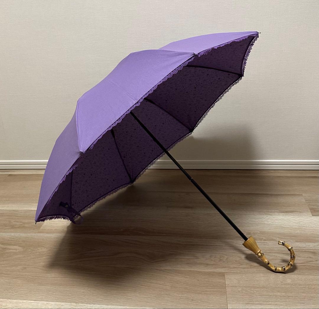 福井洋傘 ZENZA 晴雨兼用 折りたたみ傘 高級傘 伝統工芸 日本製 パープル