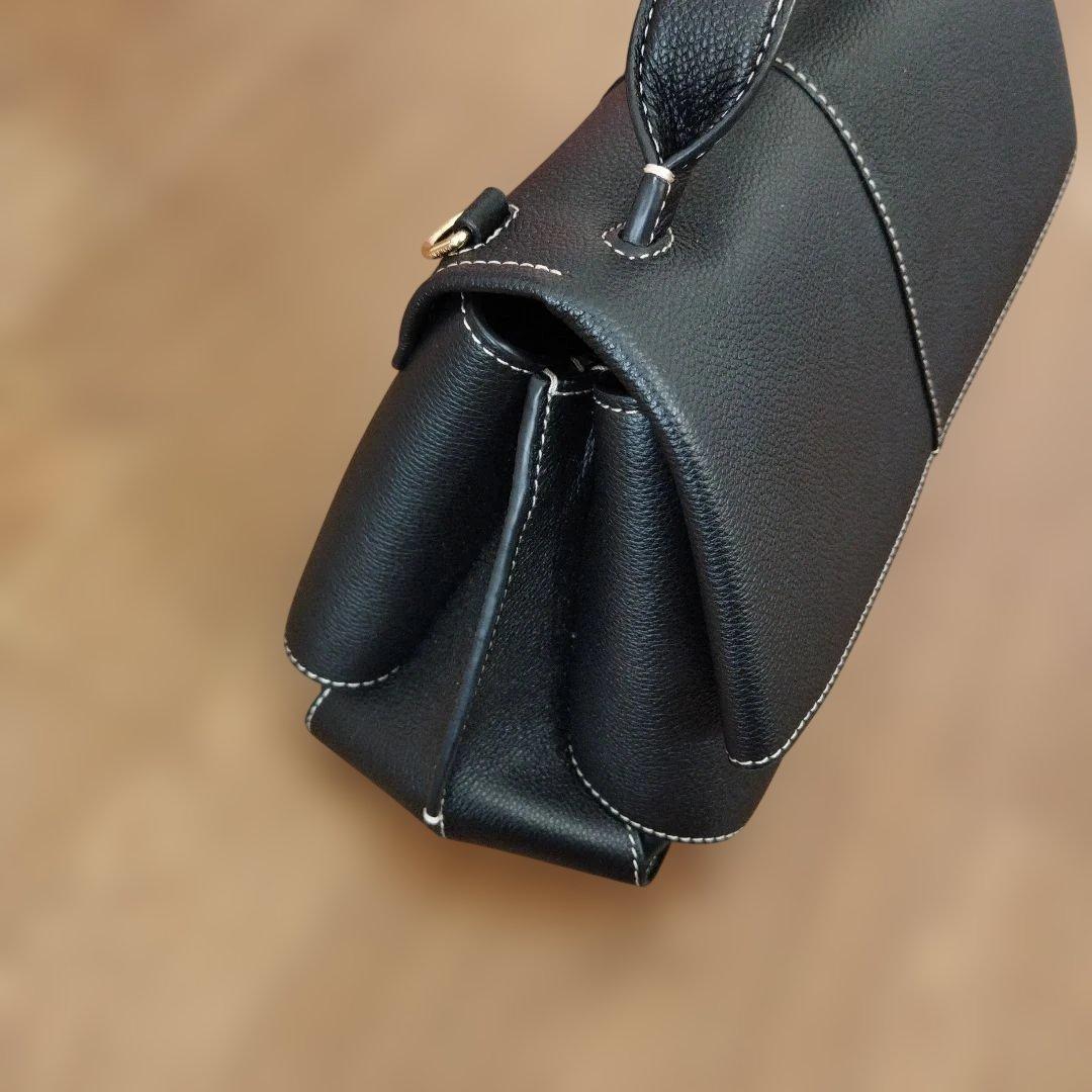 Haru様 POLENE Mokki 2WAYレザーショルダーバッグ ブラック