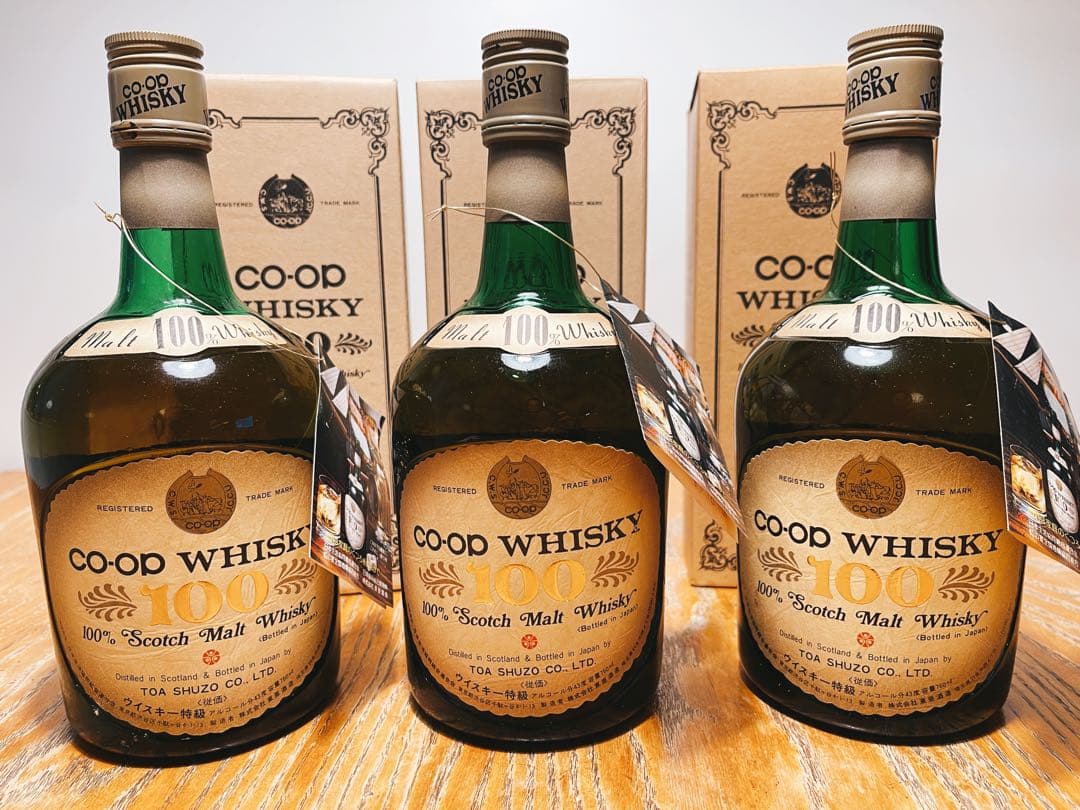 箱付未開栓 コープ ウイスキー 100 スコッチ モルト ウイスキー 特級 ３本