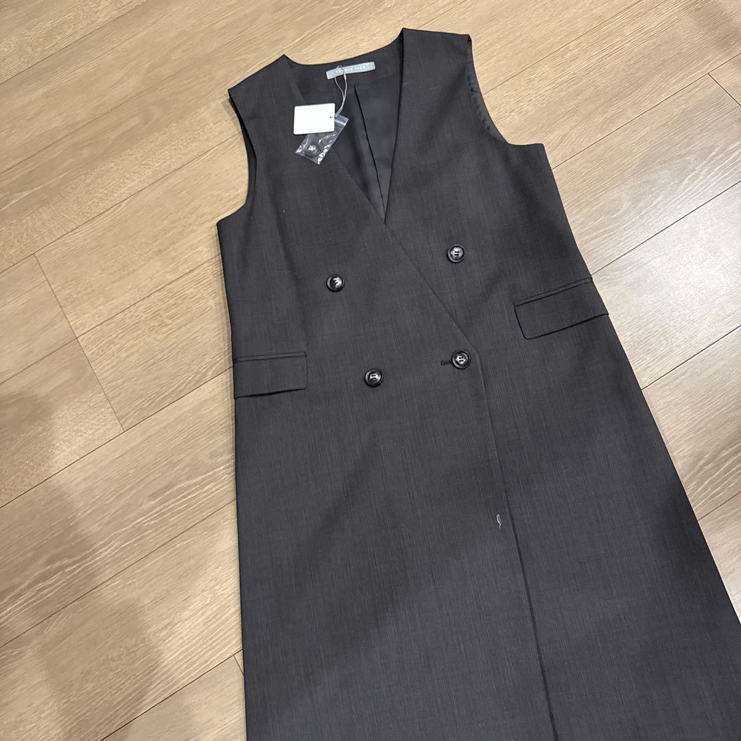 セオリーリュクス　ダークグレー ダブルブレスト ベスト