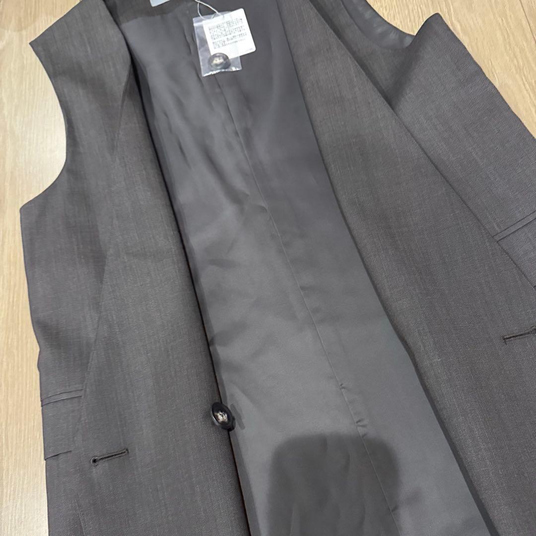 セオリーリュクス　ダークグレー ダブルブレスト ベスト