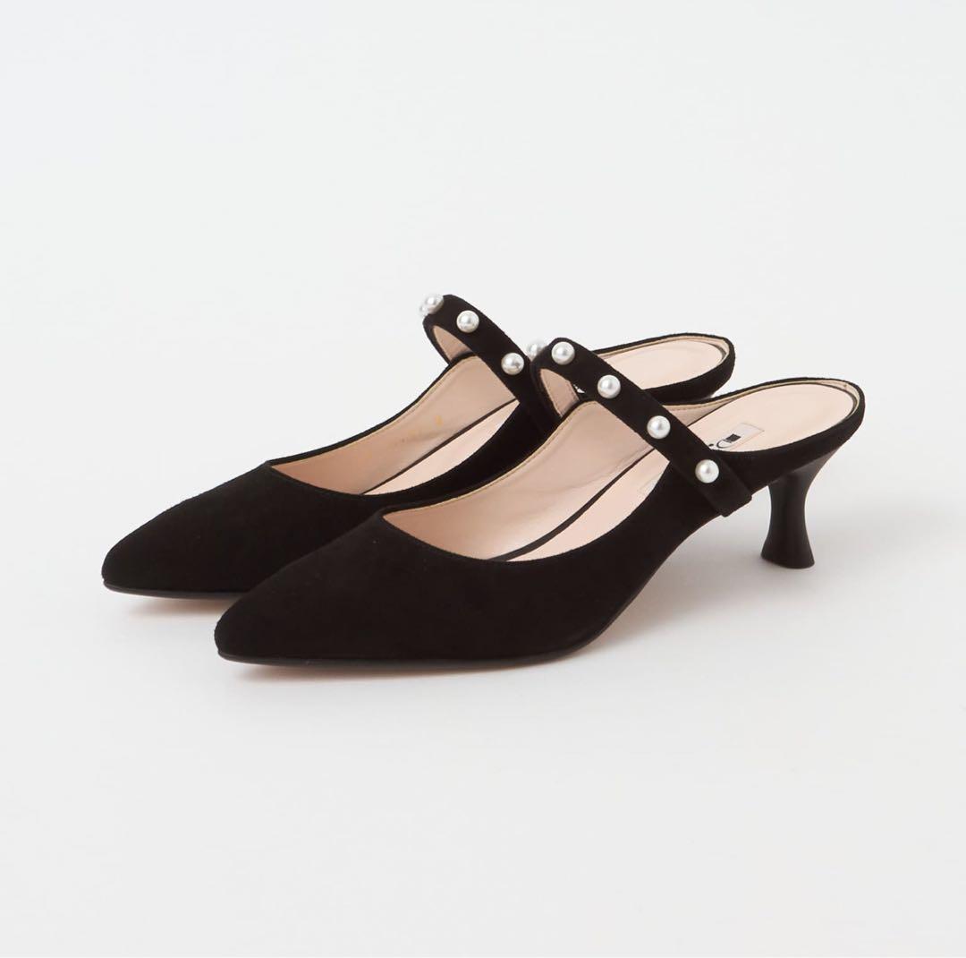 【新品未使用】DIANA パール付きミュール M