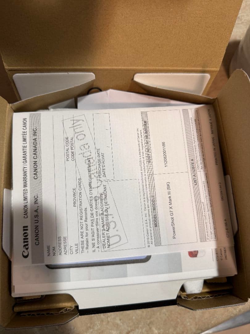 Canon PowerShot G7X Mark III ブラック 新品未使用