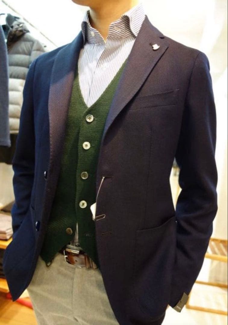 タリアトーレ　ホップサックジャケット　ネイビー