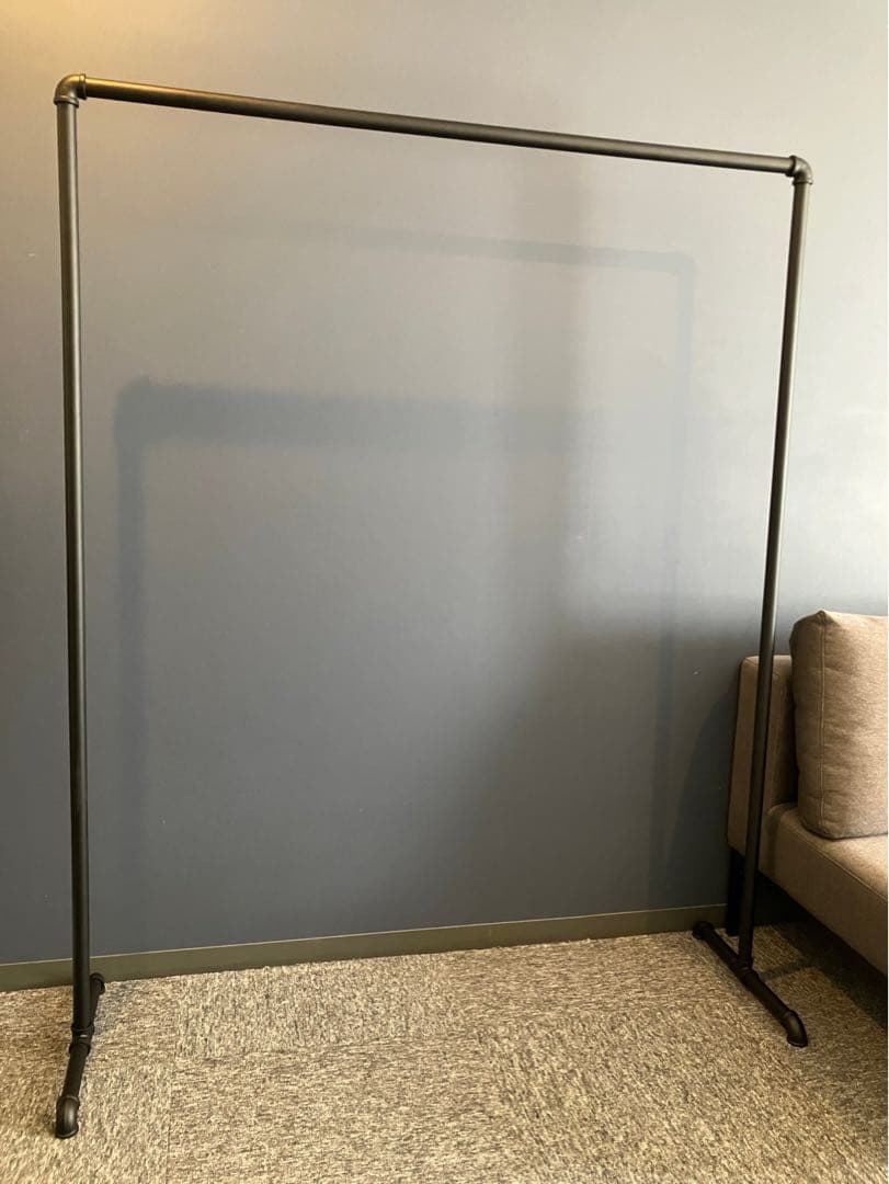 ハンガーラック 120 アイアン ガス管 パイプ ブラック 頑丈 什器 店舗