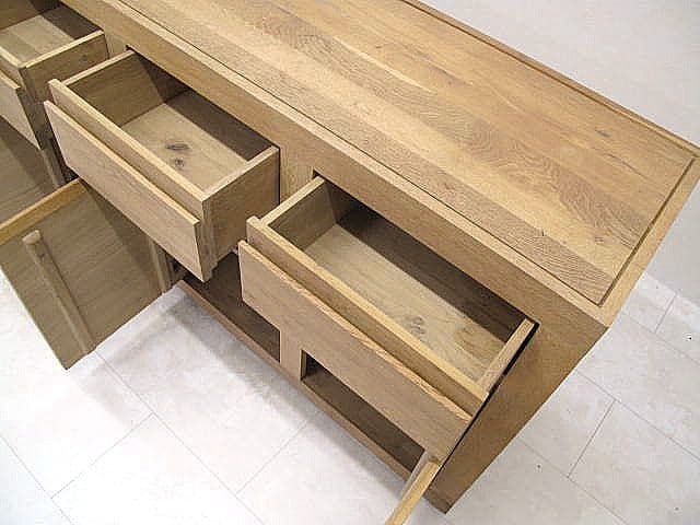 展示品　西海岸スタイル チーク無垢材サイドボード　リビングボード　キッチンボード