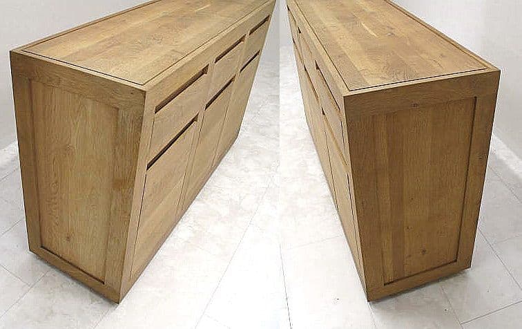 展示品　西海岸スタイル チーク無垢材サイドボード　リビングボード　キッチンボード