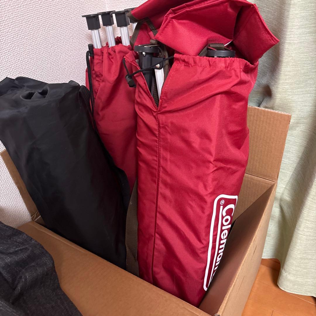 （2個セット）Coleman アウトドアチェア レッド