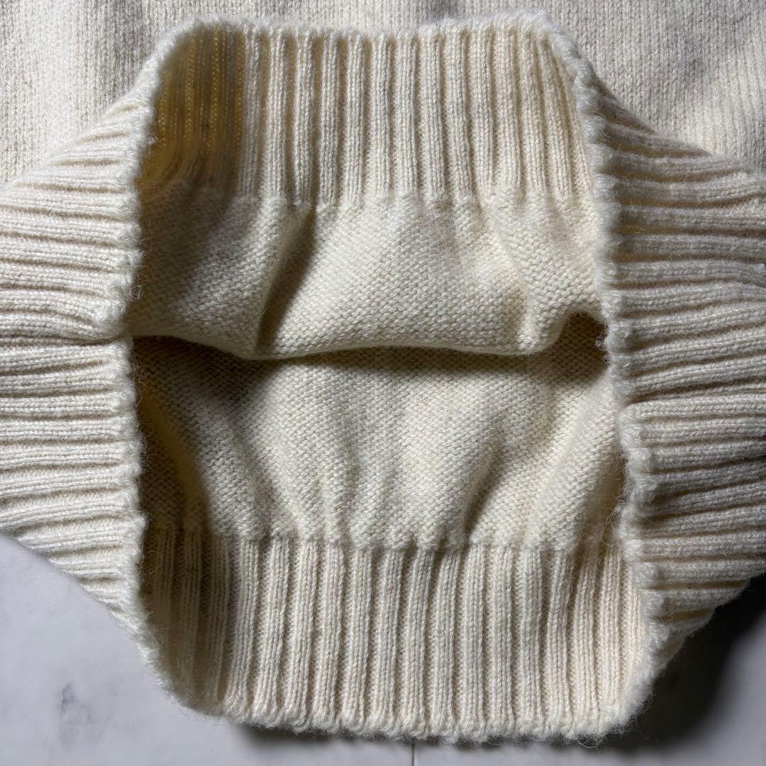 【XL】Jamieson's ウール クルーネック ニット セーター アイボリー