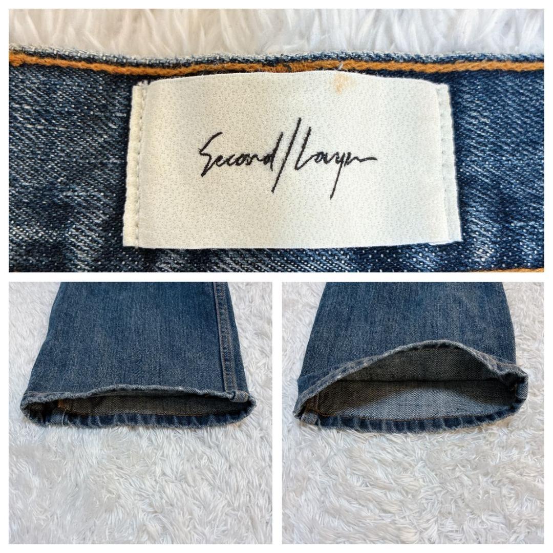 【良品】セカンドレイヤー　デニムパンツ　インディゴブルー　サイズ44