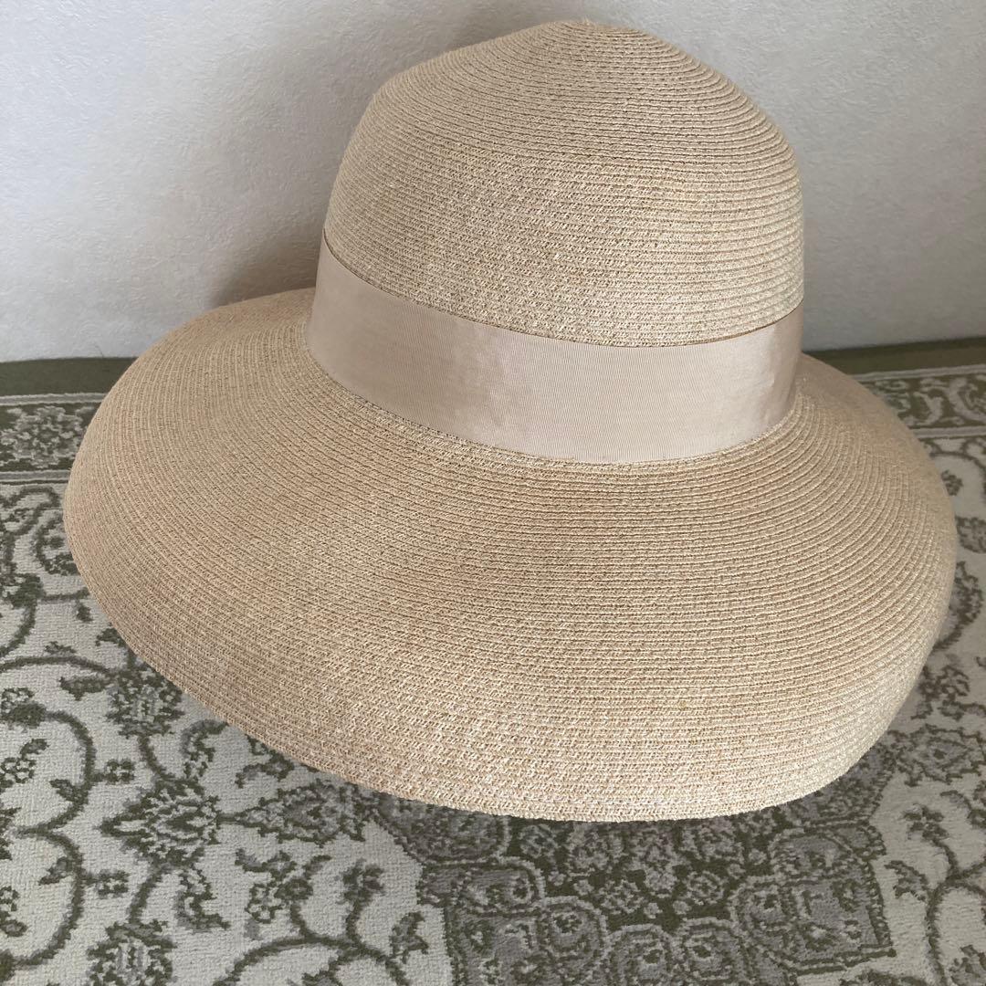 グレヴィGREVI 麦わら帽子　麻　イタリア製