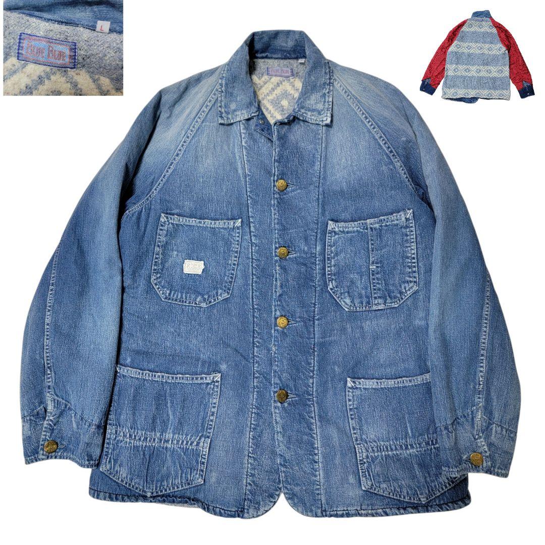 希少 ヴィンテージ加工 日本製 BLUE BLUE 聖林公司 カバーオール L