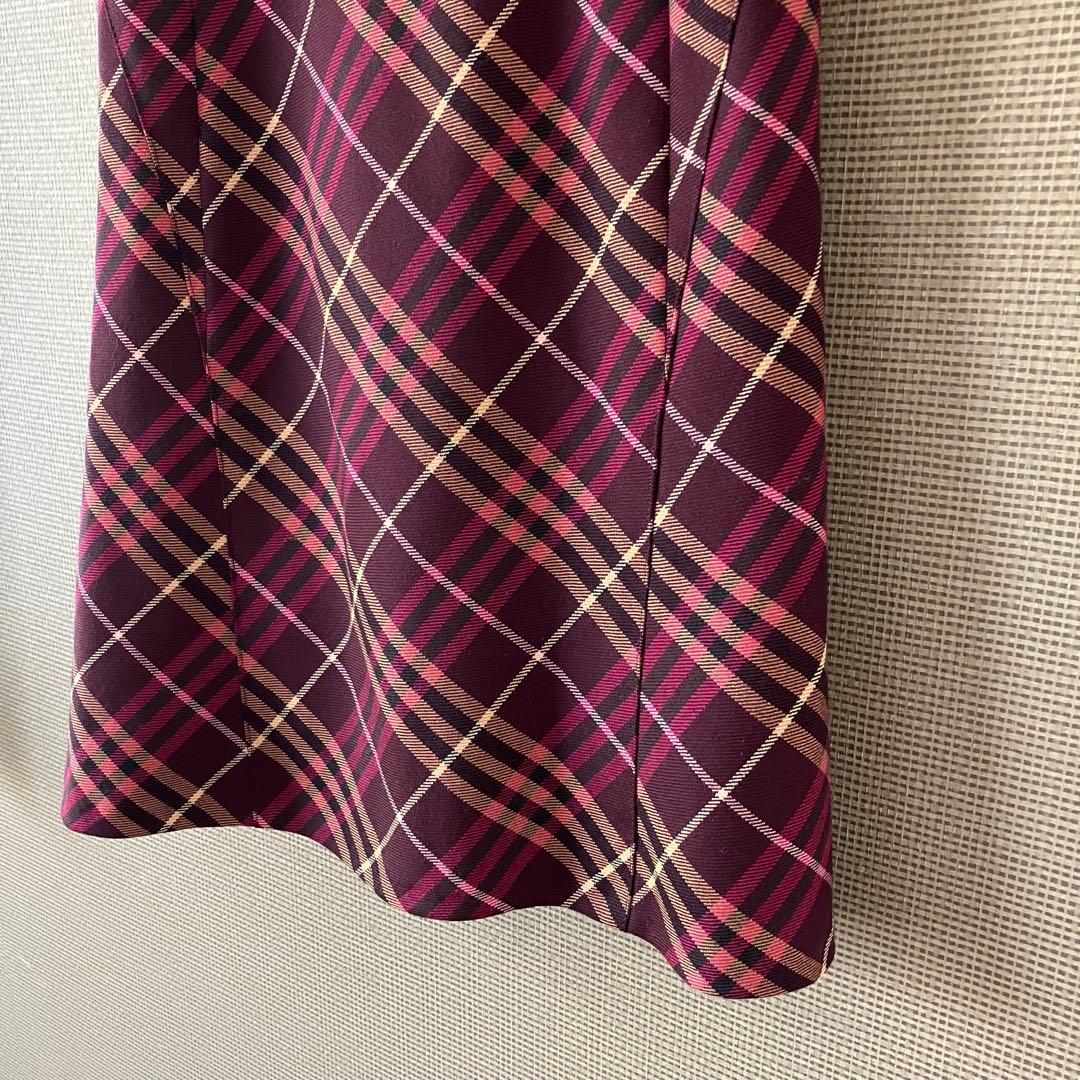 極美品 バーバリーブルーレーベル ワンピース ノバチェック 38