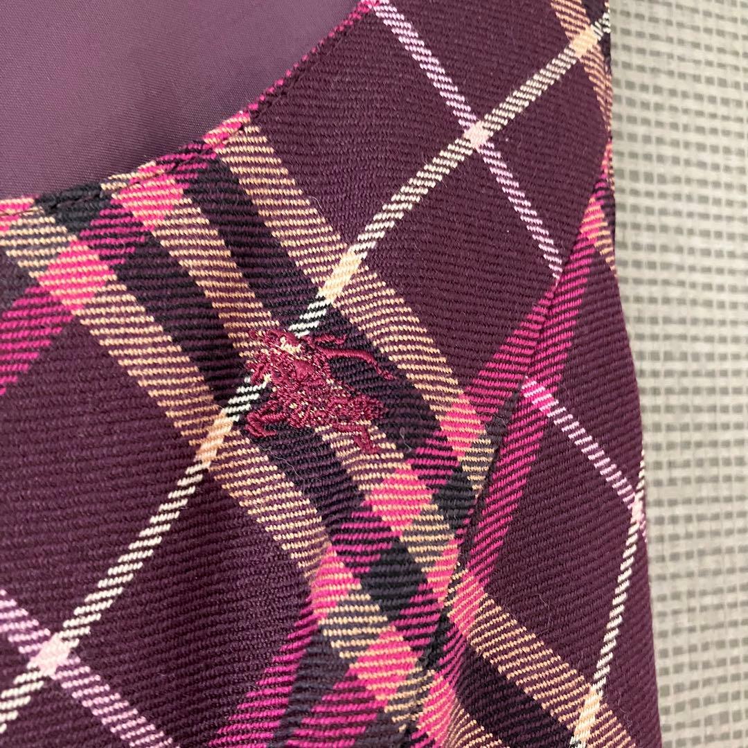 極美品 バーバリーブルーレーベル ワンピース ノバチェック 38