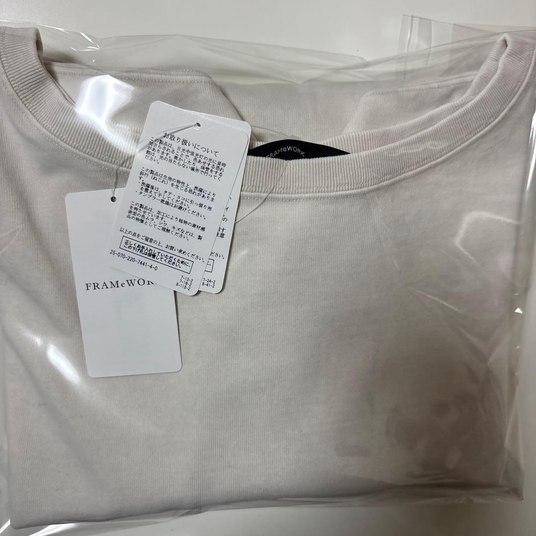 フレームワーク　ウェットオゾン加工L/Tee ホワイトA