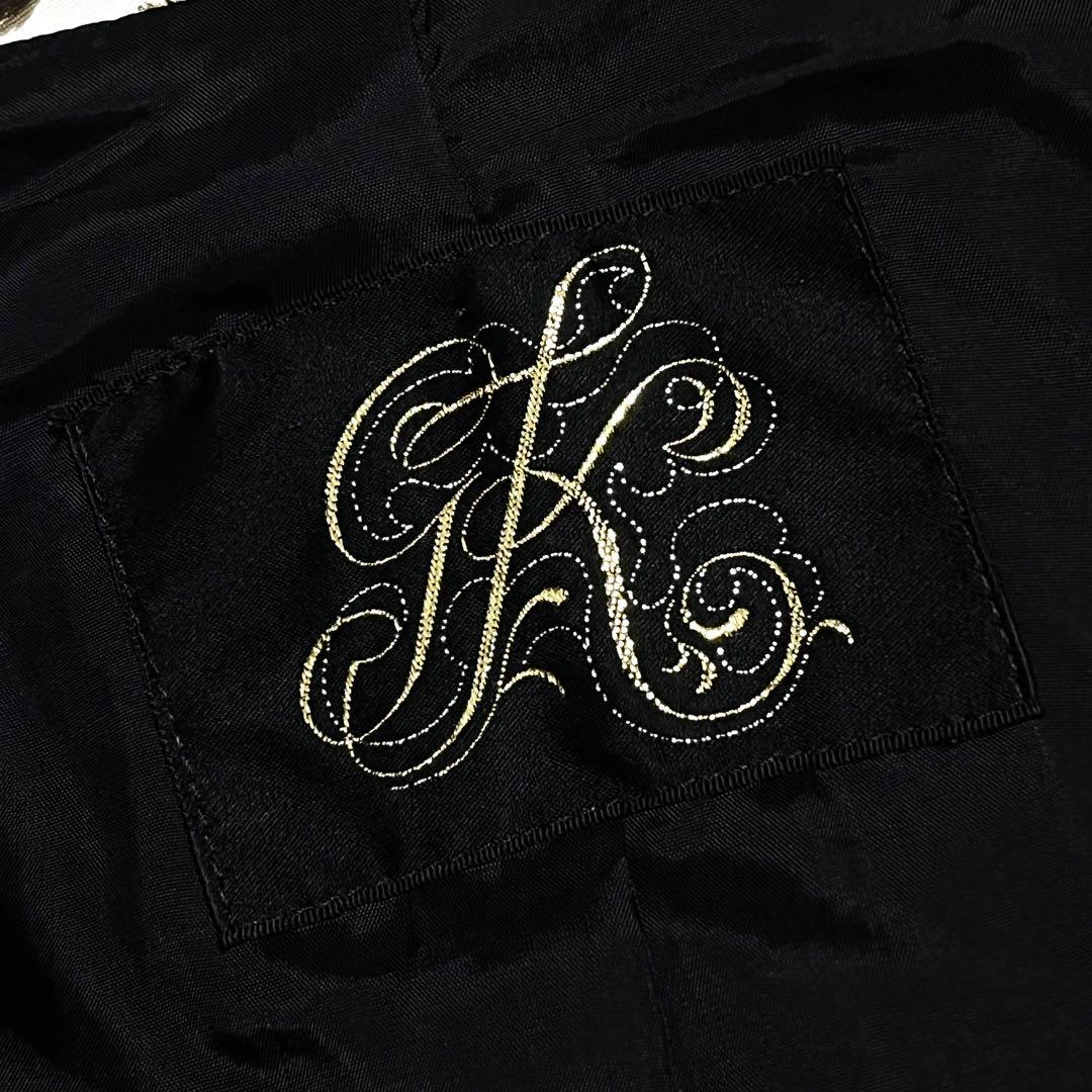 【美品】【大きいサイズ】【13】伊太利屋 ヒョウ柄 ジャケット レディース