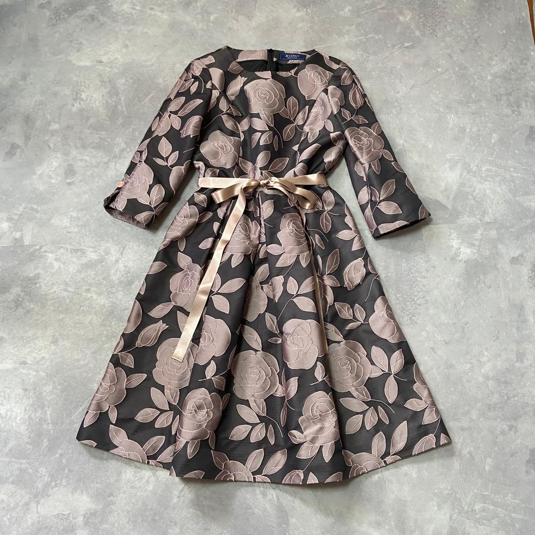 エムズグレイシー シャンブレージャガードローズワンピース 2023AW