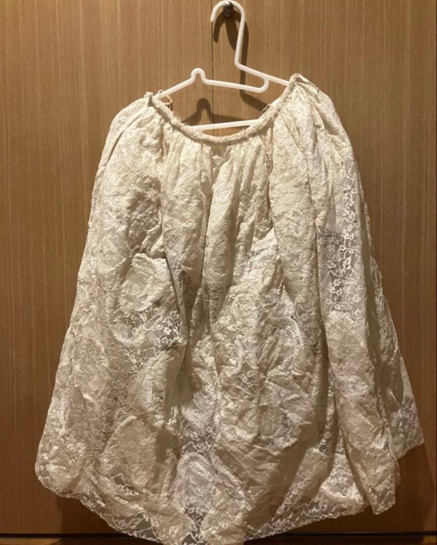 Comme des Garçons ホワイト レースベスト Sとスカートのセット