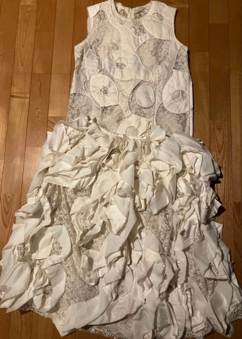 Comme des Garçons ホワイト レースベスト Sとスカートのセット