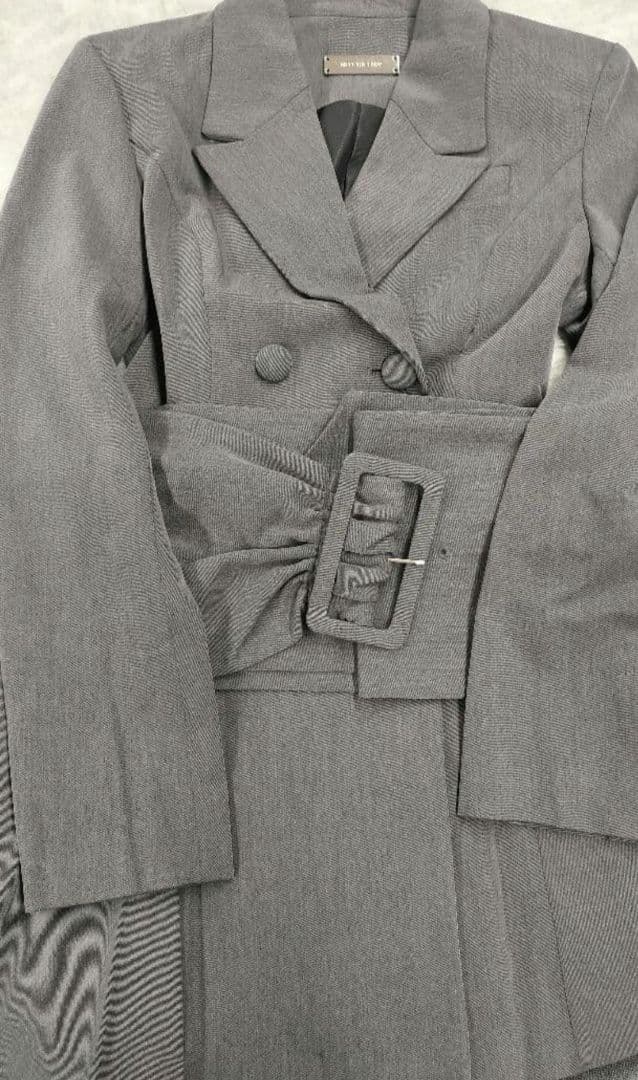 MELTTHELADY グレー ベルト付き ジャケットワンピース