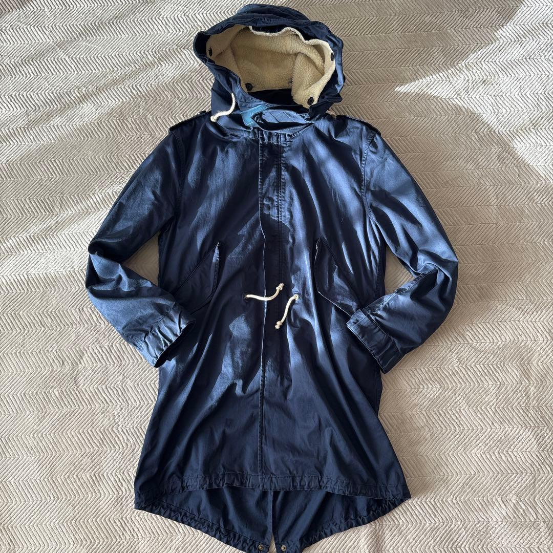 まさ裏ボアインナー付モッズコートL 紺