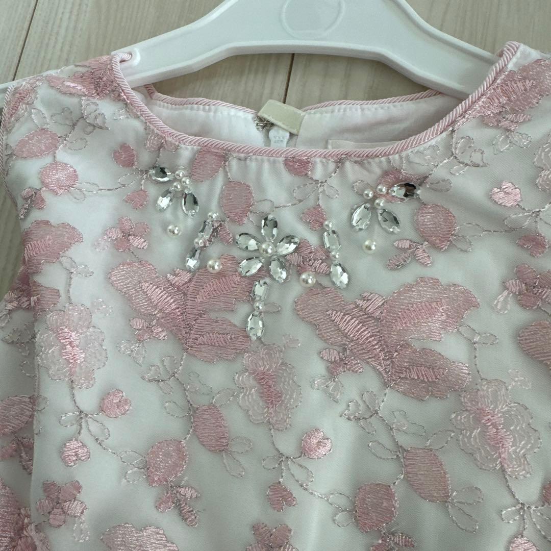 メゾピアノフォーマル レース刺繍ドレス 130cm