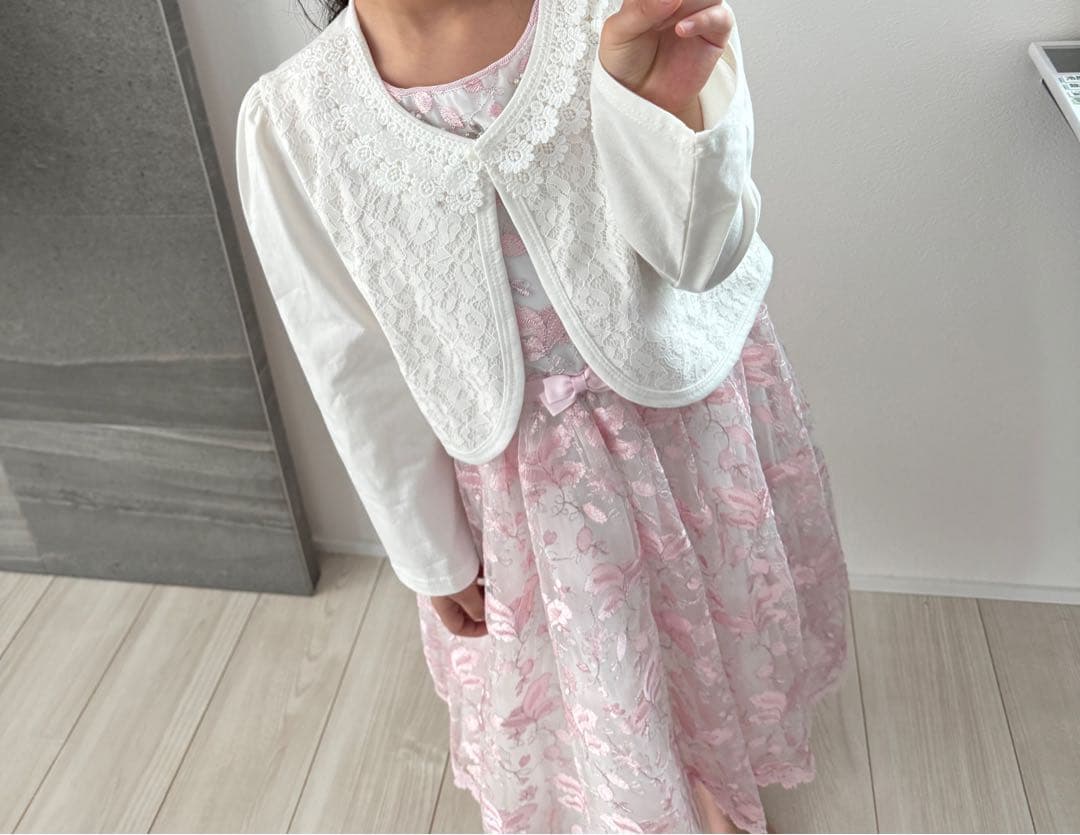 メゾピアノフォーマル レース刺繍ドレス 130cm