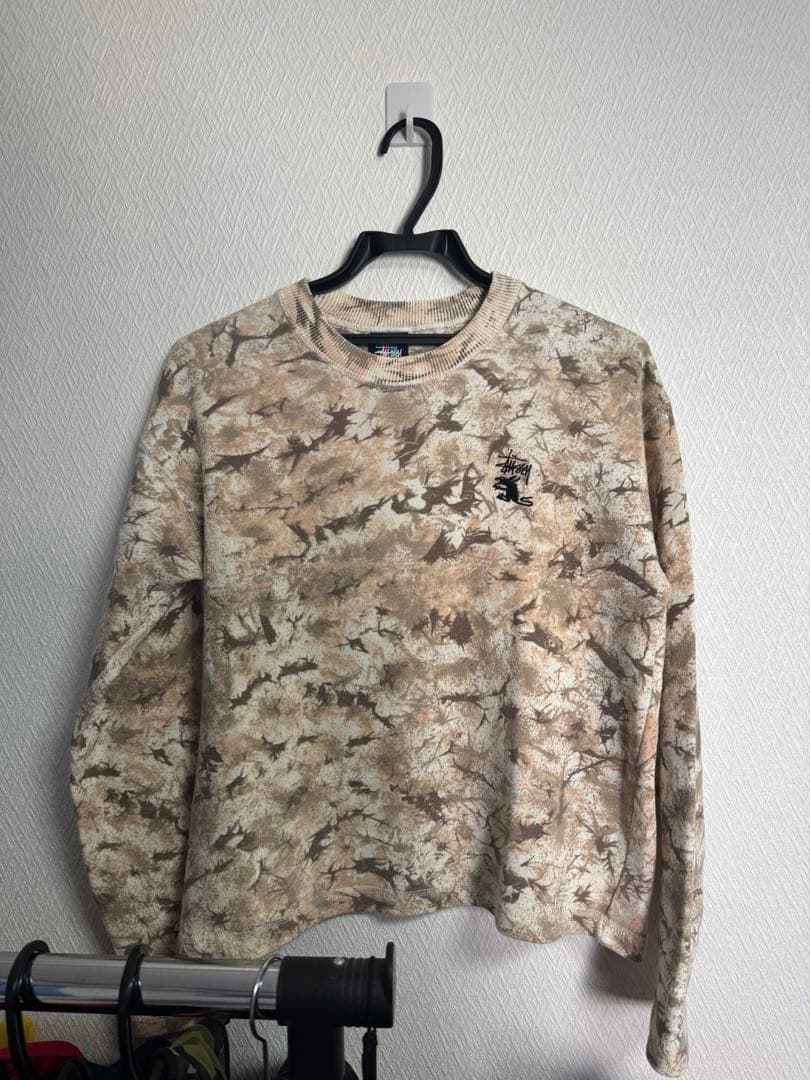 old stussy 迷彩柄 トレーナー Mサイズ 90s 紺タグ　usa