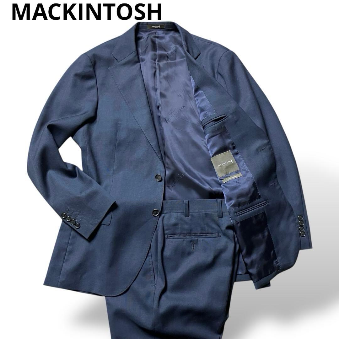 【L相当 ネイビー】マッキントッシュ スーツセットアップ ウール100%