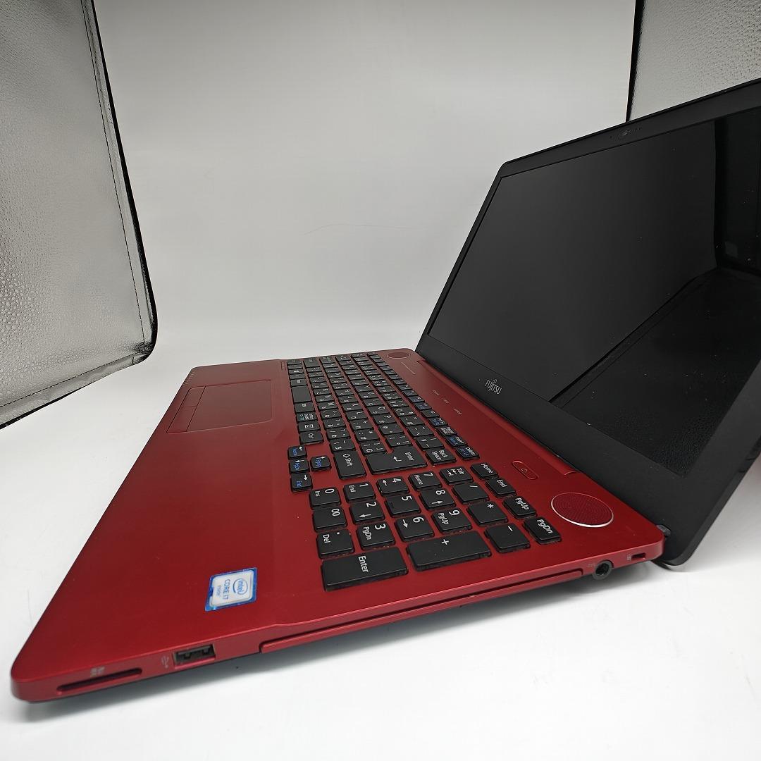 【富士通】AH53 高性能i7 SSD256GB 8GB レッド ノートPC