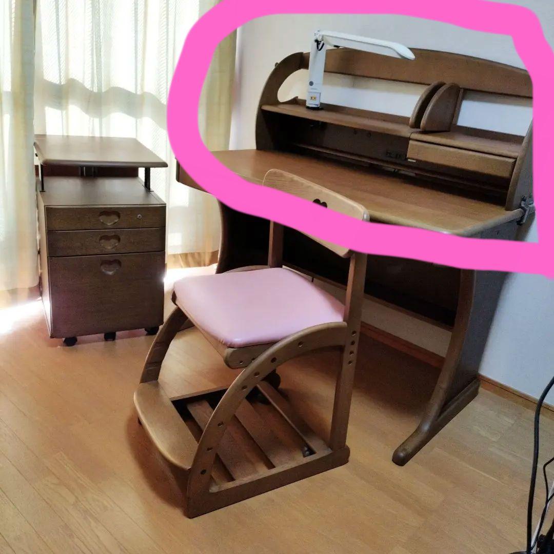 【chibikoro】カリモク学習机５点セット：机上ブックスタンド