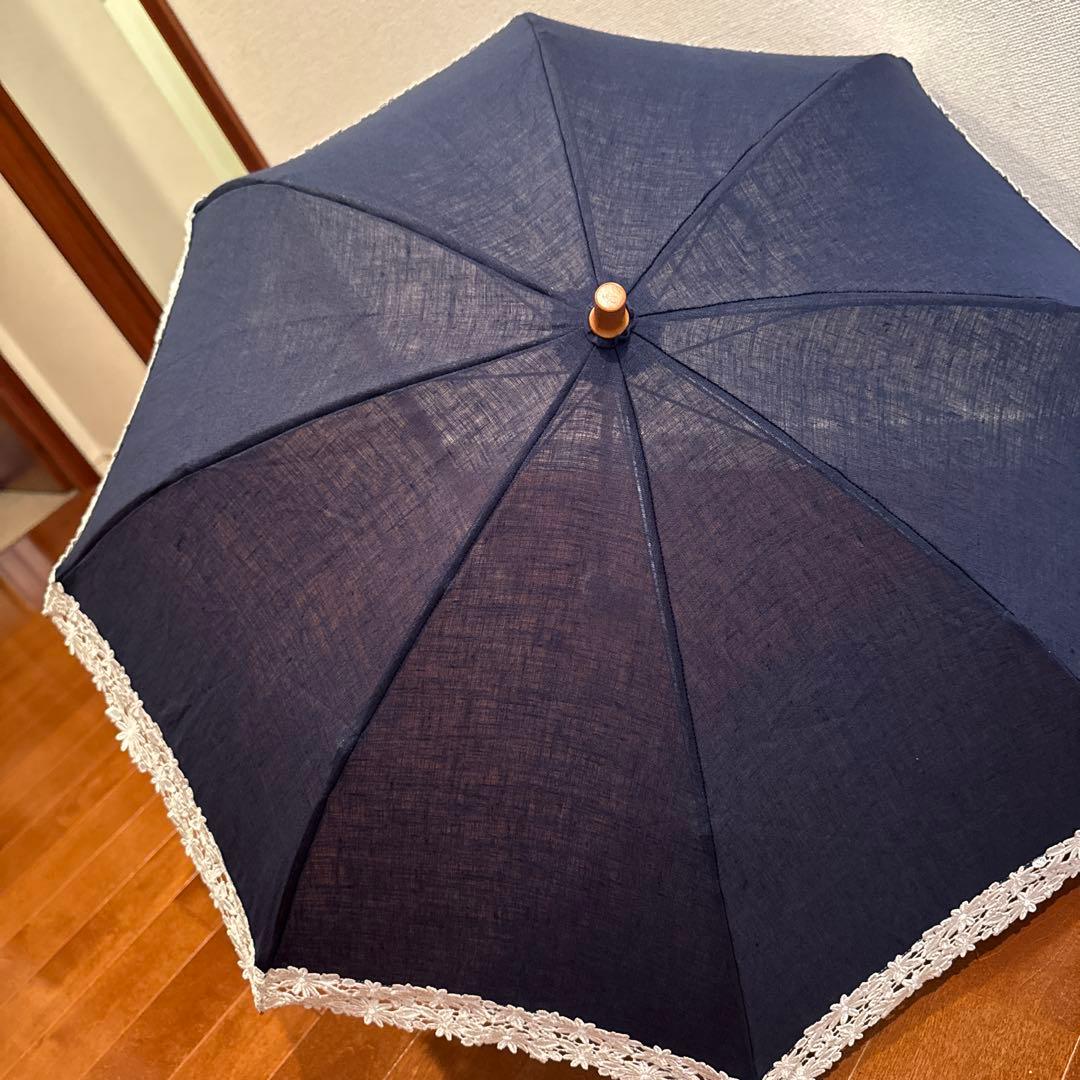 近澤レース　折りたたみ日傘　ネイビー✨