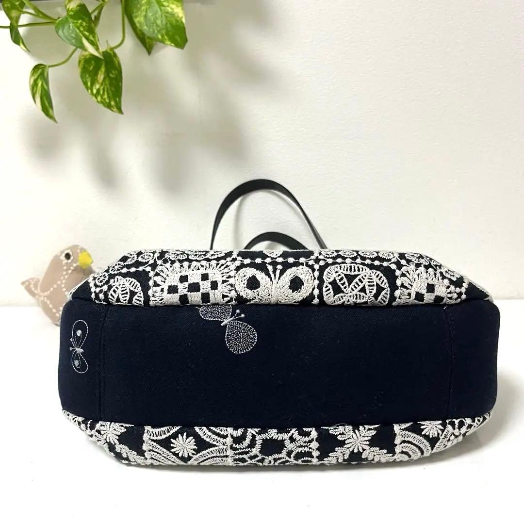 ミナペルホネン　ハンドメイド　マチ付きトートバッグ