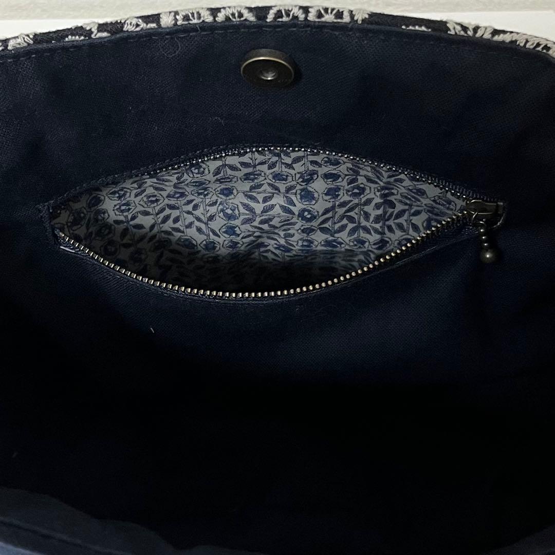 ミナペルホネン　ハンドメイド　マチ付きトートバッグ