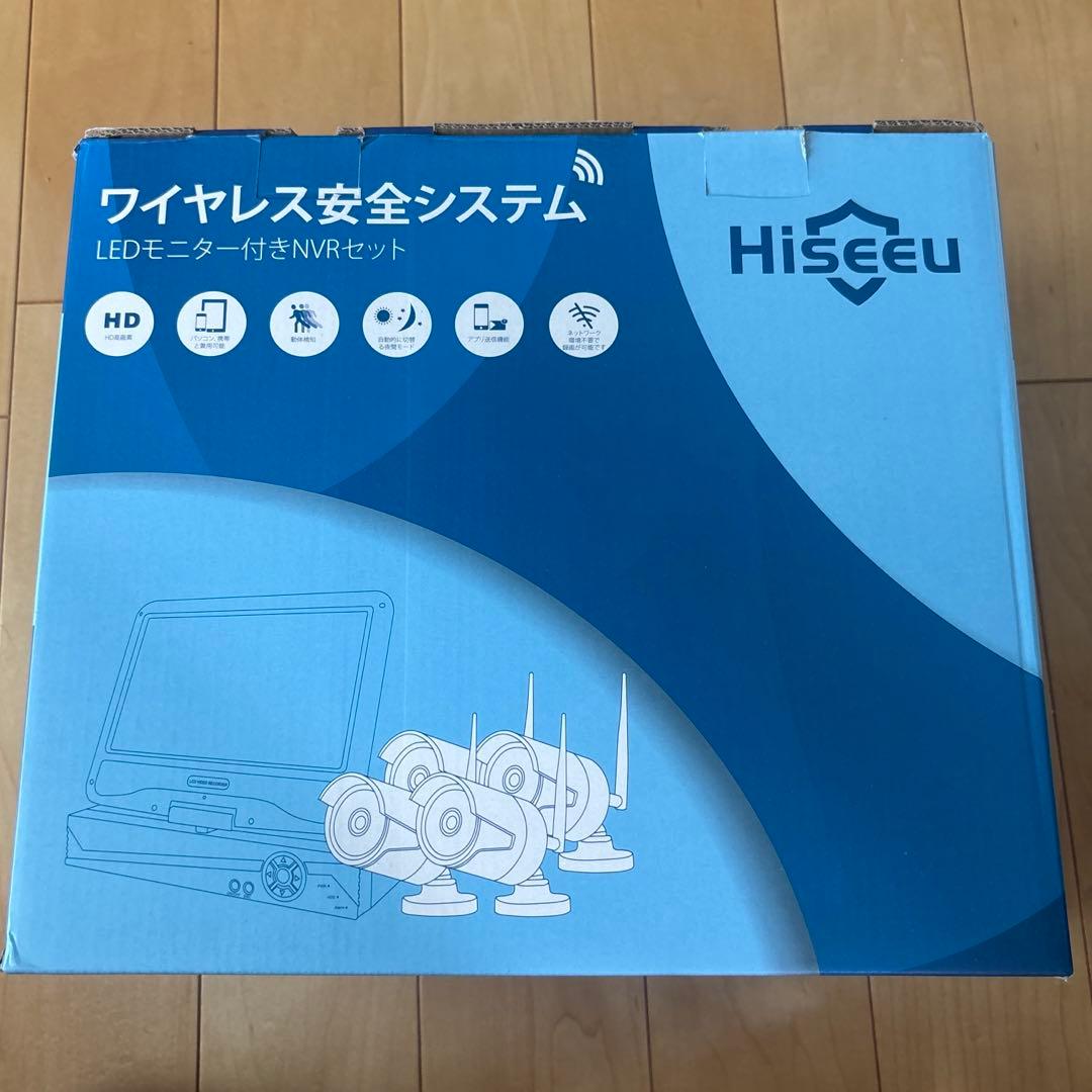 Hiseeu 防犯カメラ モニター　ワイヤレスカメラ4台セット