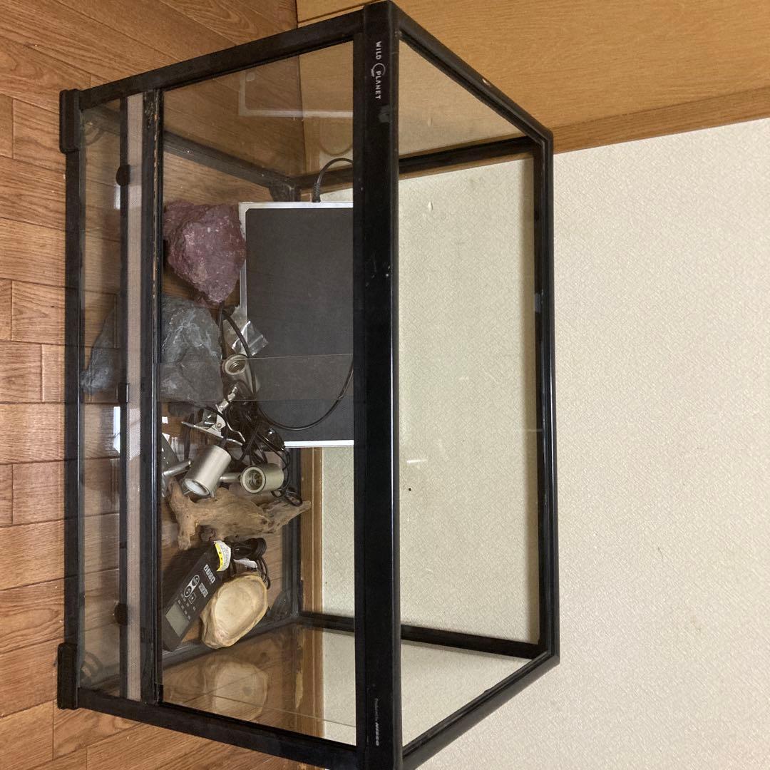 大型飼育ケージ ガラス製 メッシュカバー付きバラ売りも可能