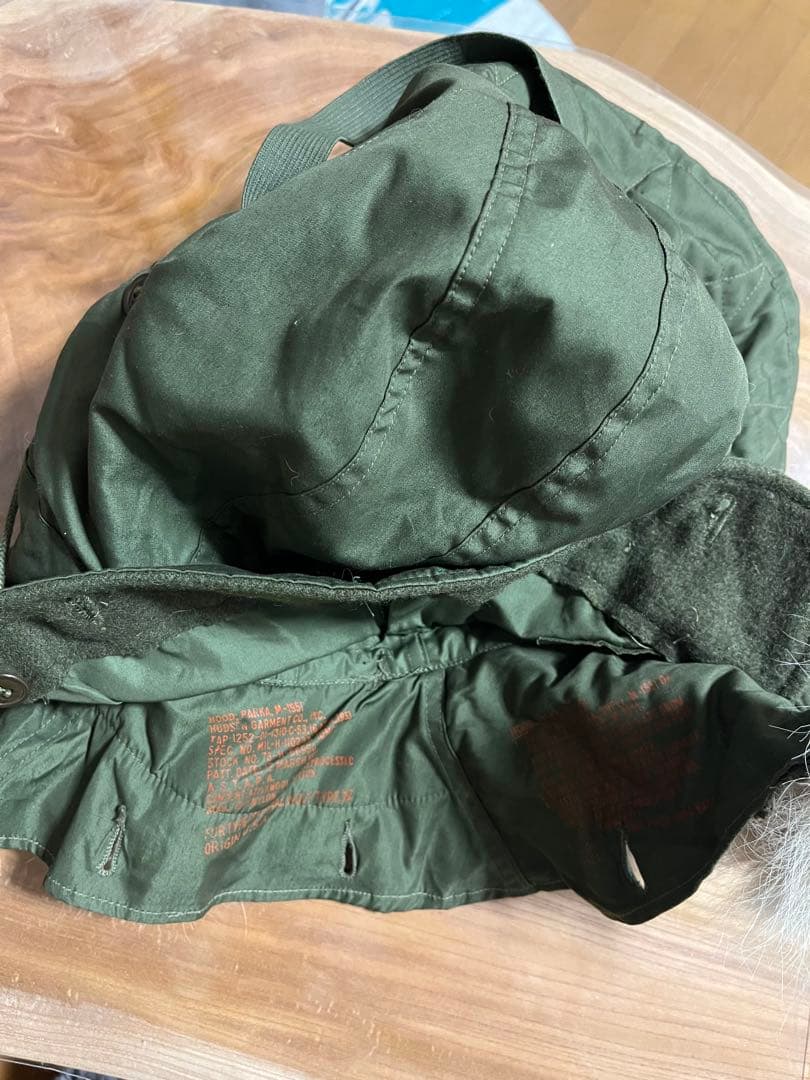 【超美品　デッド】米軍実物　M-51 リアル　コヨーテファー付フード　ワイヤー入