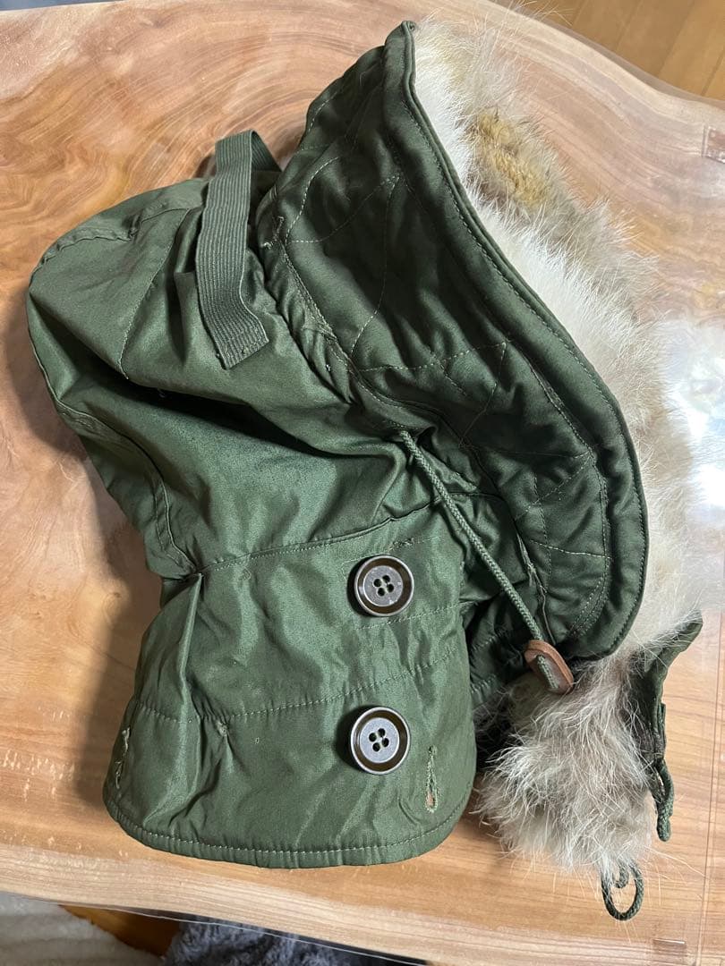 【超美品　デッド】米軍実物　M-51 リアル　コヨーテファー付フード　ワイヤー入