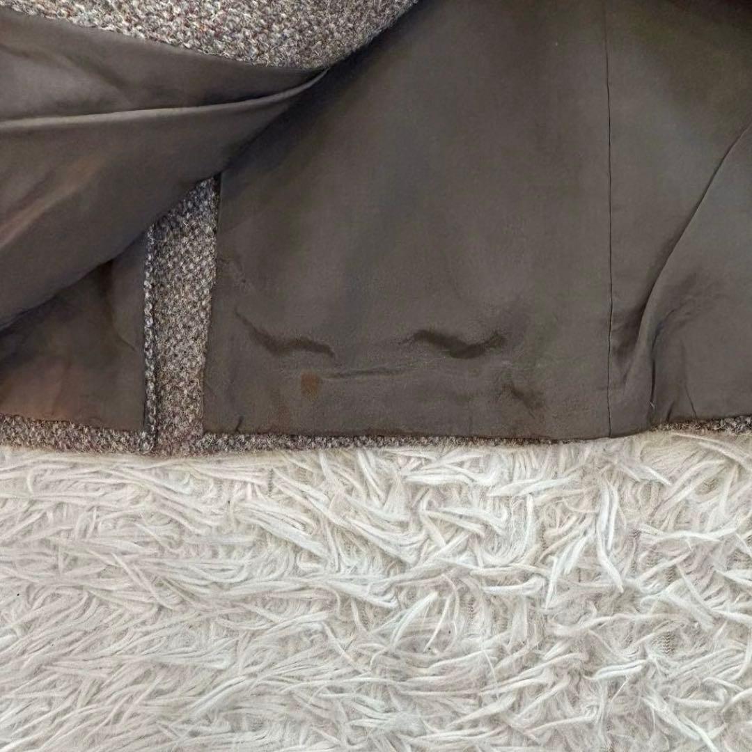 ハリスツイード　テーラードジャケット　胡桃ボタン　ツイード　イングランド製