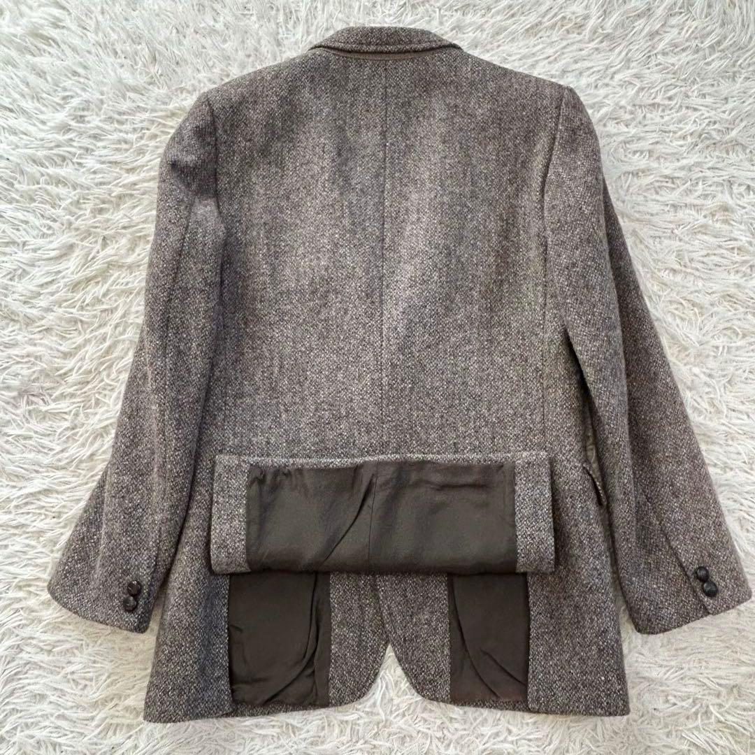 ハリスツイード　テーラードジャケット　胡桃ボタン　ツイード　イングランド製
