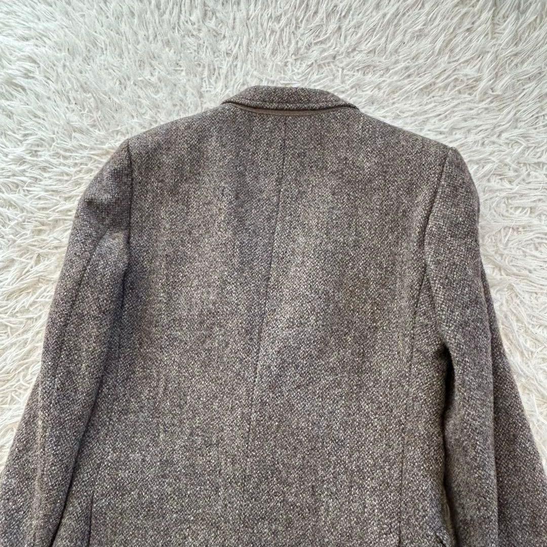 ハリスツイード　テーラードジャケット　胡桃ボタン　ツイード　イングランド製