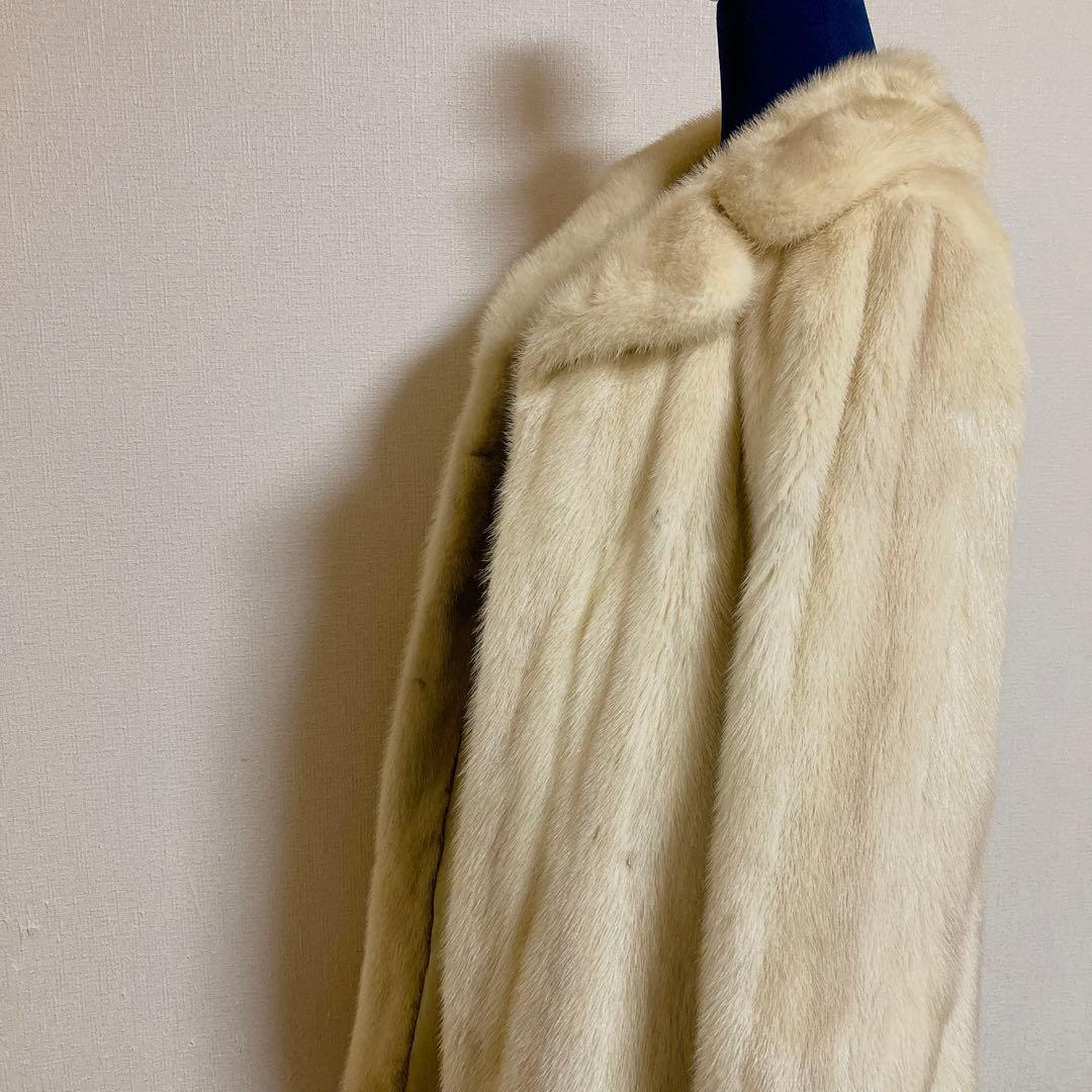 coco0316様　再度お値下げ！ホワイトパールミンク♡リアルファーコート