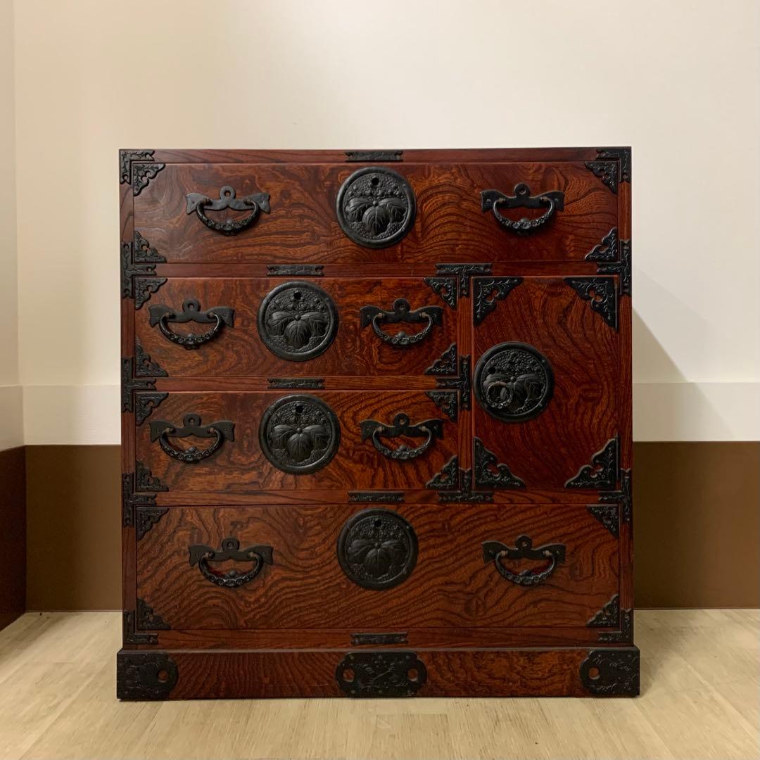 岩谷堂箪笥 小型箪笥 伝統工芸 漆塗り 南部鉄器 整理箪笥 鍵欠品