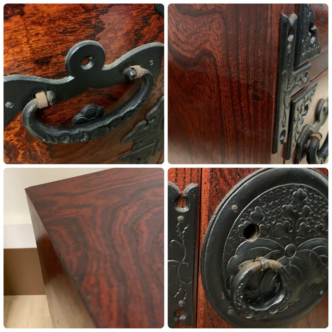 岩谷堂箪笥 小型箪笥 伝統工芸 漆塗り 南部鉄器 整理箪笥 鍵欠品